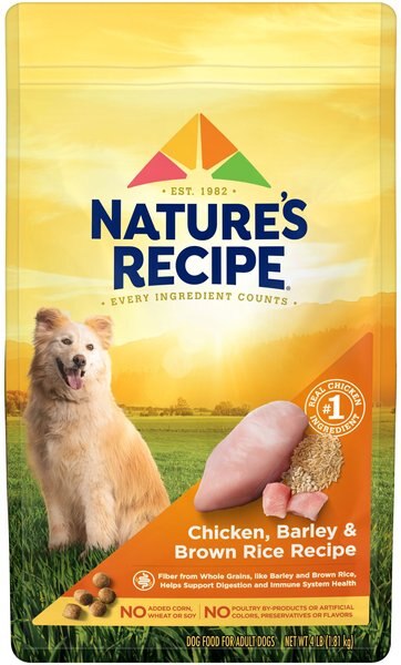 Nature's Recipe Adult Chicken， Barley and Brown Rice Recipe Dry Dog Food