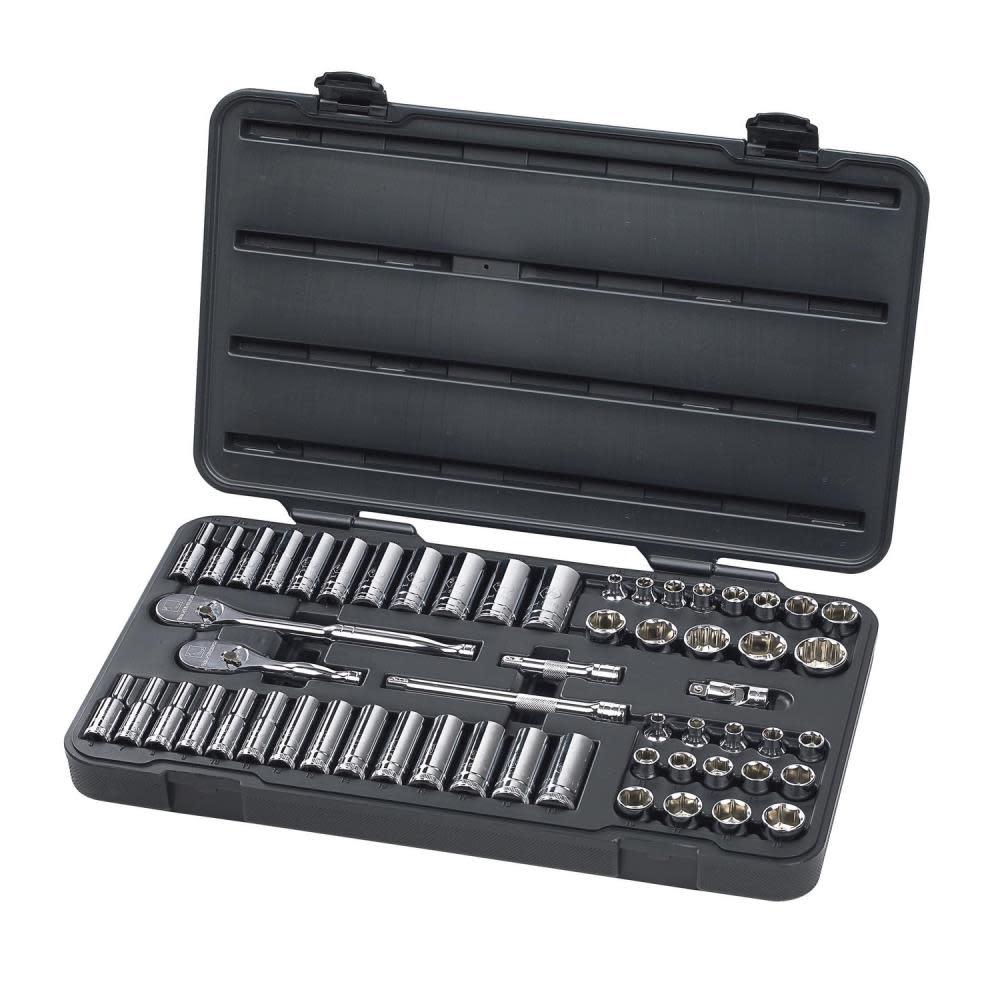 GEARWRENCH Mechanics Tool Set 57 pc. 3/8 In. Drive 6 Point SAE/Metric Standard/Deep 80550 from GEARWRENCH