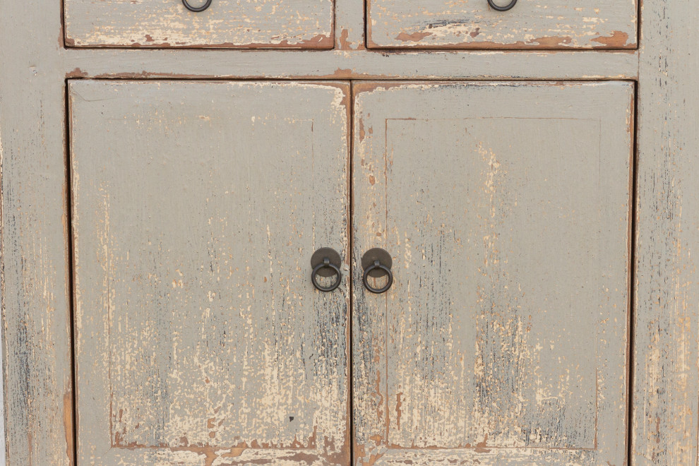 Painted Farmhouse Style Small Cabinet   Asian   Accent Chests And Cabinets   by De cor  Houzz