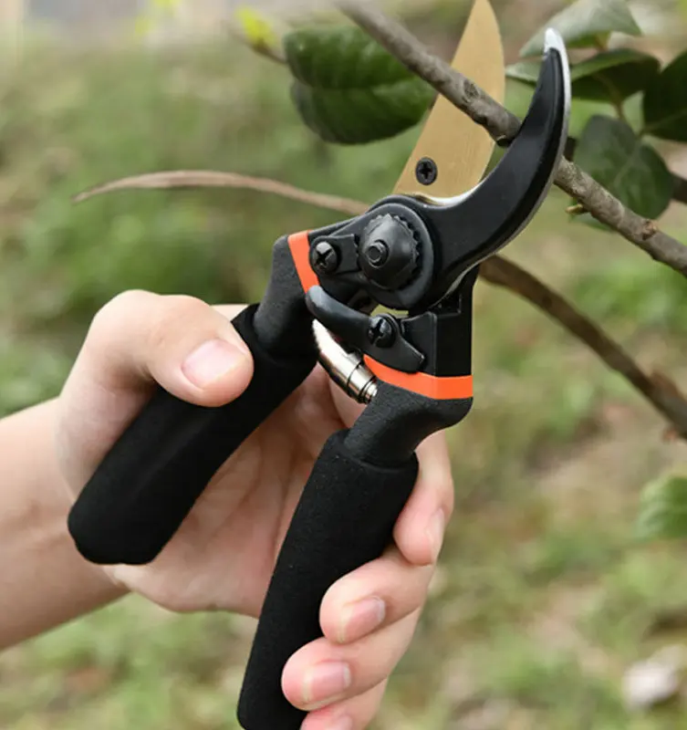 8 Inch Portable Rust Anti Sharp Heavy Duty Thicken Bypass Pruning Shears Hand Pruners Garden Clippers for Garden Flower Tree