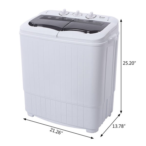 14.3(7.7 6.6)lbs Semi-automatic Gray Cover Washing Machine