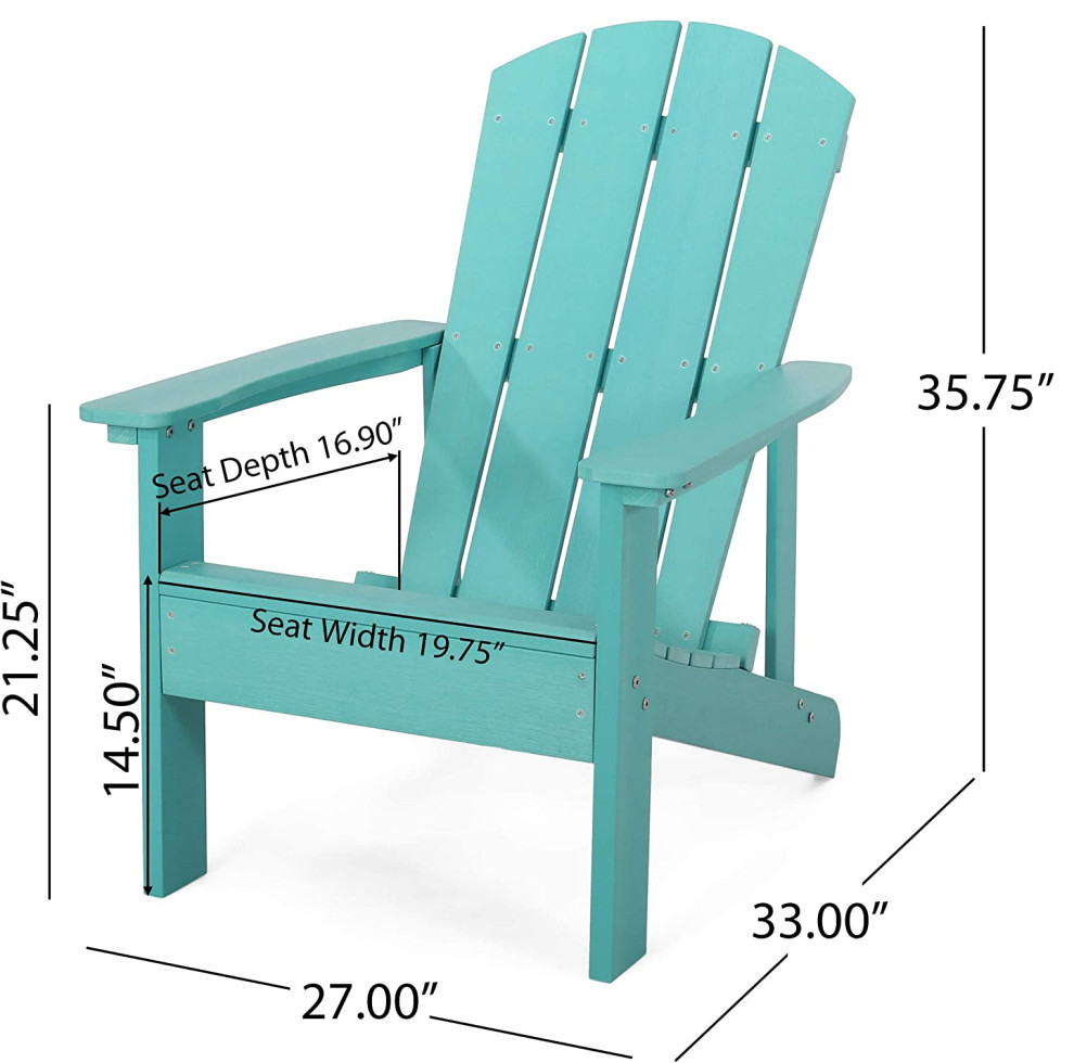 Set of 2 Adirondack Chair  Comfortable Slatted Slanted Seat With Arms   Contemporary   Adirondack Chairs   by Decor Love  Houzz