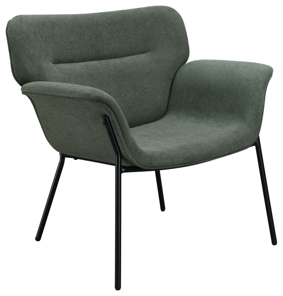 Davina Upholstered Flared Arms Accent Chair Ivy   Modern   Armchairs And Accent Chairs   by Modon  Houzz