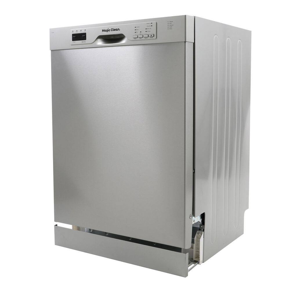 Magic Clean 24 in. Stainless Steel Front Control Dishwasher with Stainless Steel Tub MCDW24SI