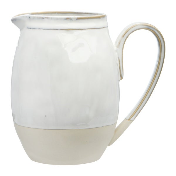 White Stoneware Pitcher