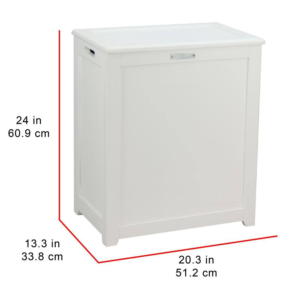 Oceanstar Storage Laundry Hamper in White RH5513WHITE