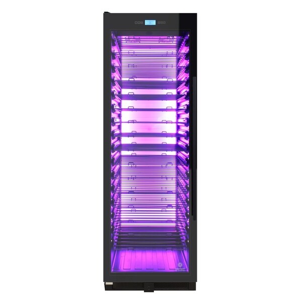 141-Bottle Single-Zone Backlit Panel Wine Cooler