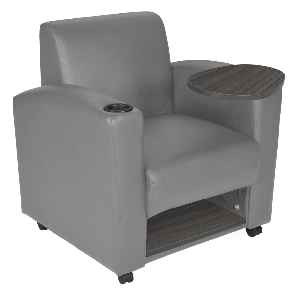 Nova Tablet Arm Chair w/ Storage  Grey/Ash Grey