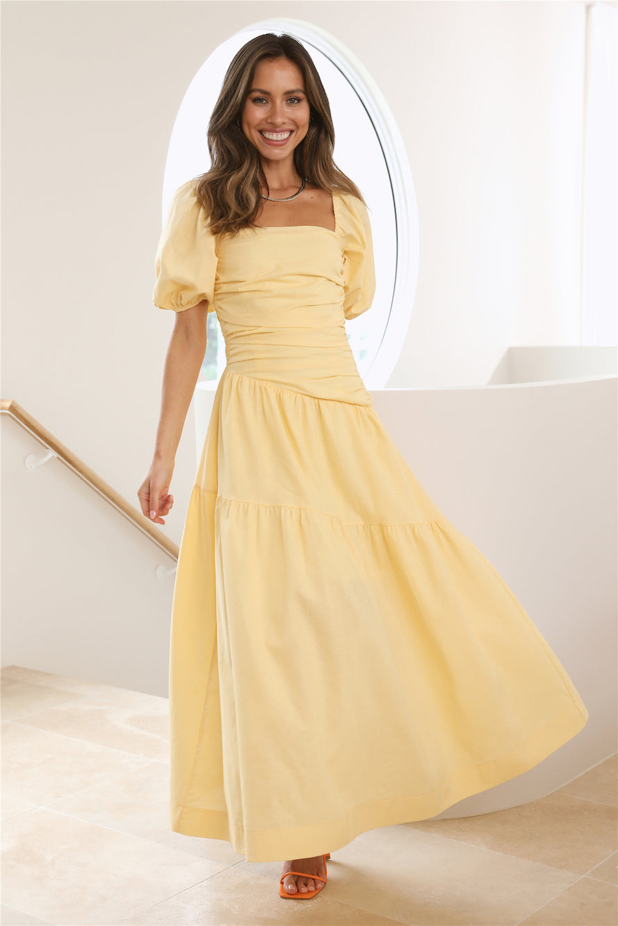 Little Bo Peep Midi Dress Yellow