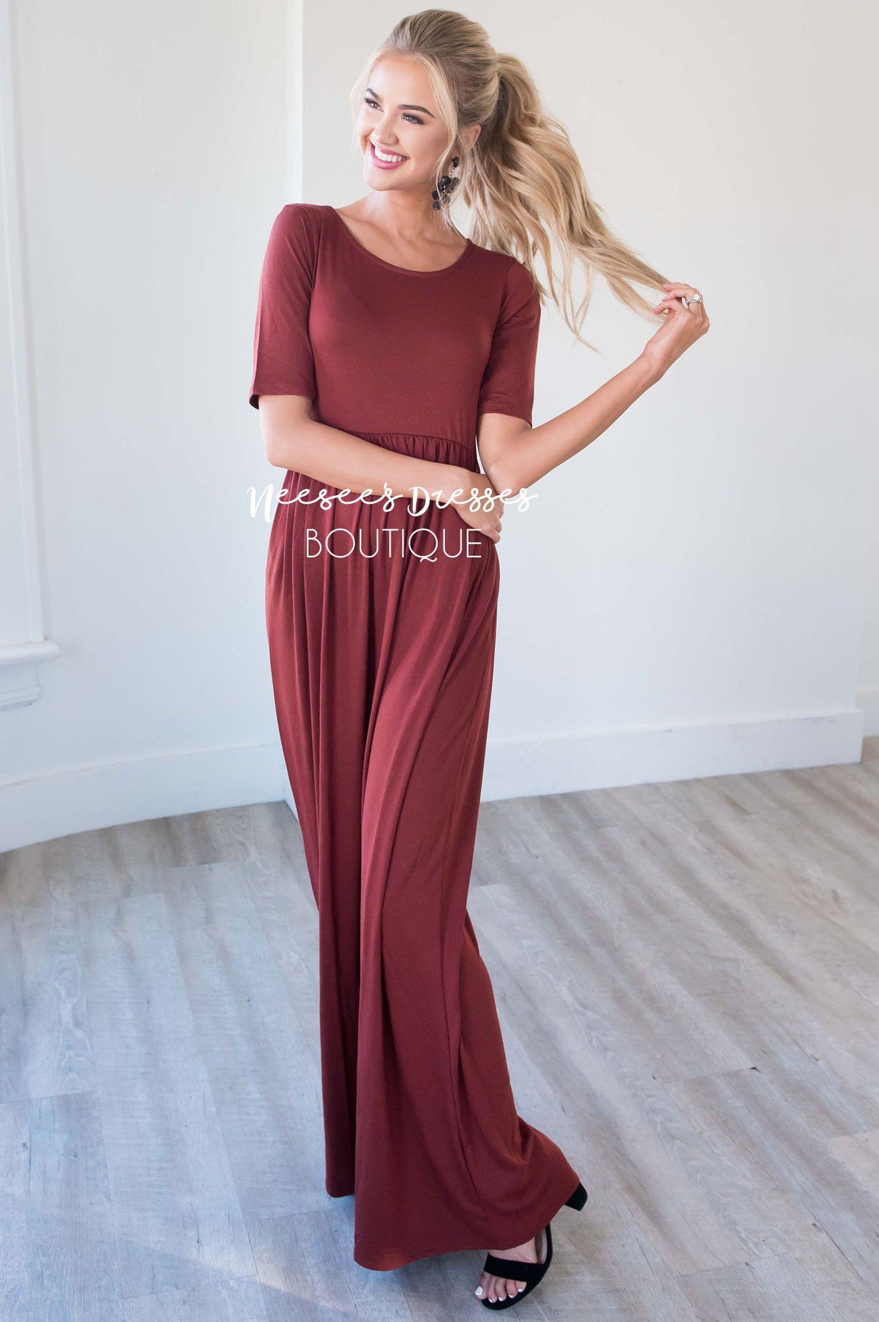 The Ritchie 3/4 Length Sleeve Maxi Dress