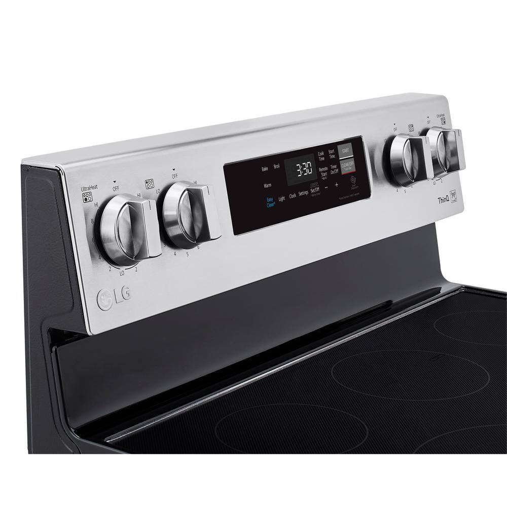 LG 6.3 cu.ft. Single Oven Electric Range with EasyClean Wi-Fi Enabled in Stainless Steel LREL6321S