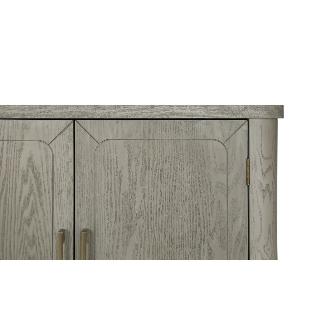 Four Door Storage Cabinet With Curved Countertop