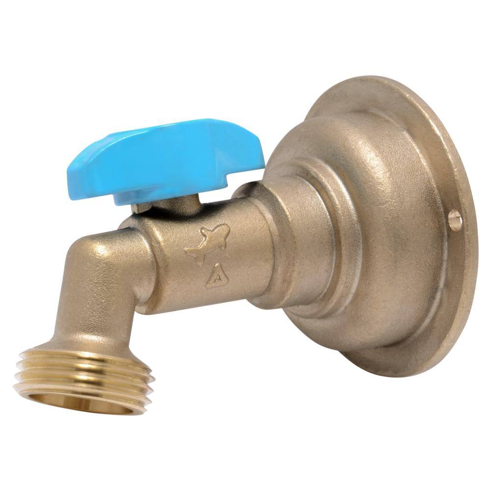 SharkBite 34 in. Push-to-Connect MHT Brass Quarter-Turn Hose Bibb 24621LF