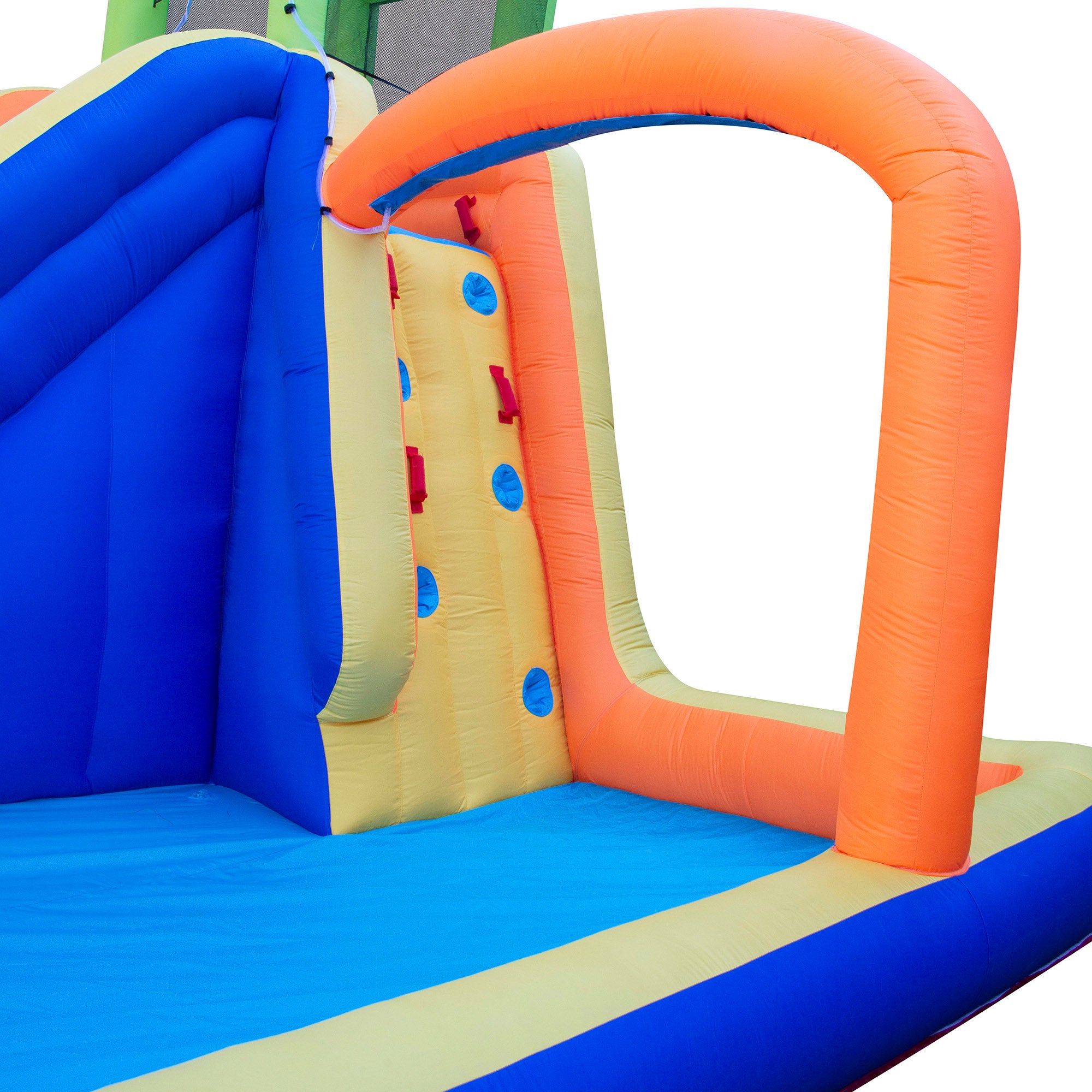 Banzai Backyard Splash Falls Water Park Inflatable Bouncer w/ Blower