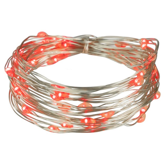 Northlight 50 count Red Led Micro Fairy Christmas Lights 16ft Copper Wire