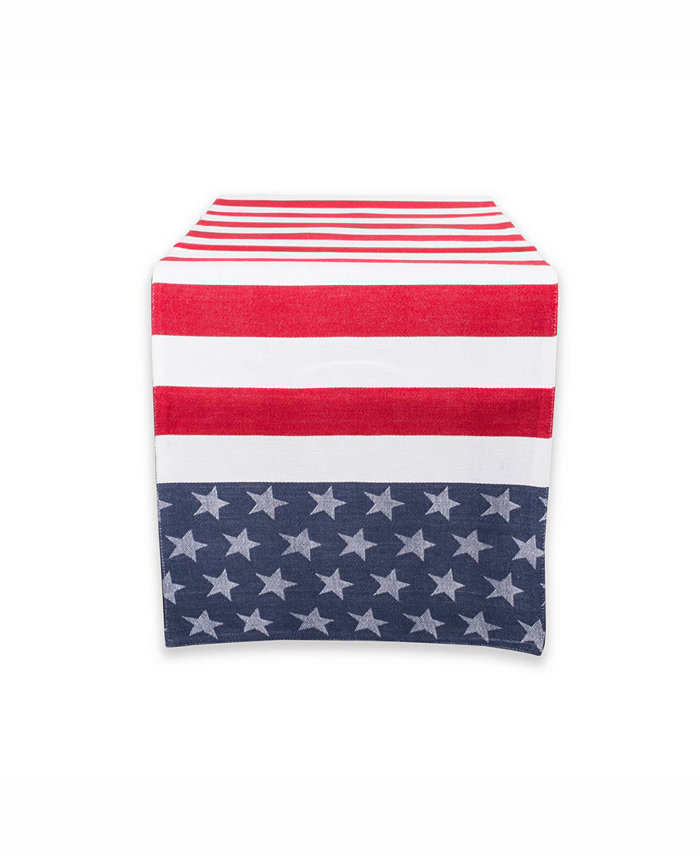 Design Imports Stars and Stripes Table Runner 14 X 54