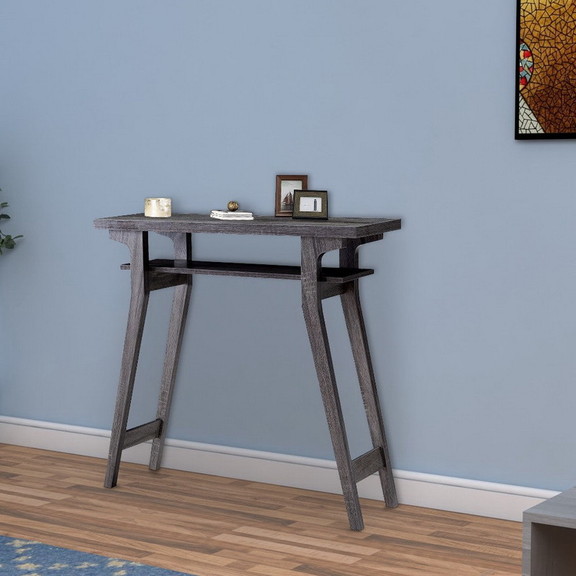 Benjara BM204124 2 Tier Wooden Console Table with ...