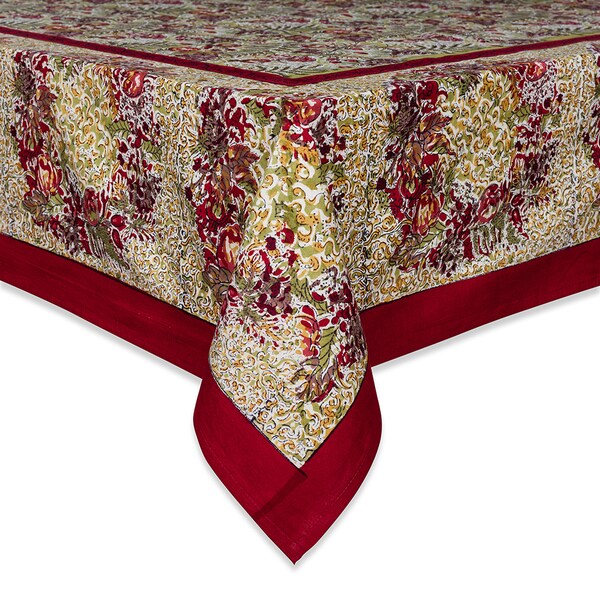 Couleur Nature Winter Garden Wreath Square Tablecloth