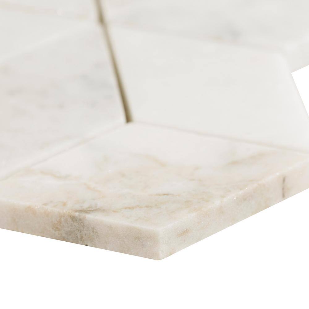 MSI Arabescato Carrara Venato Cube 11.75 in. x 12 in. Mixed Marble Floor and Wall Tile (9.8 sq. ft.Case) ARAVEN-CUBEHC