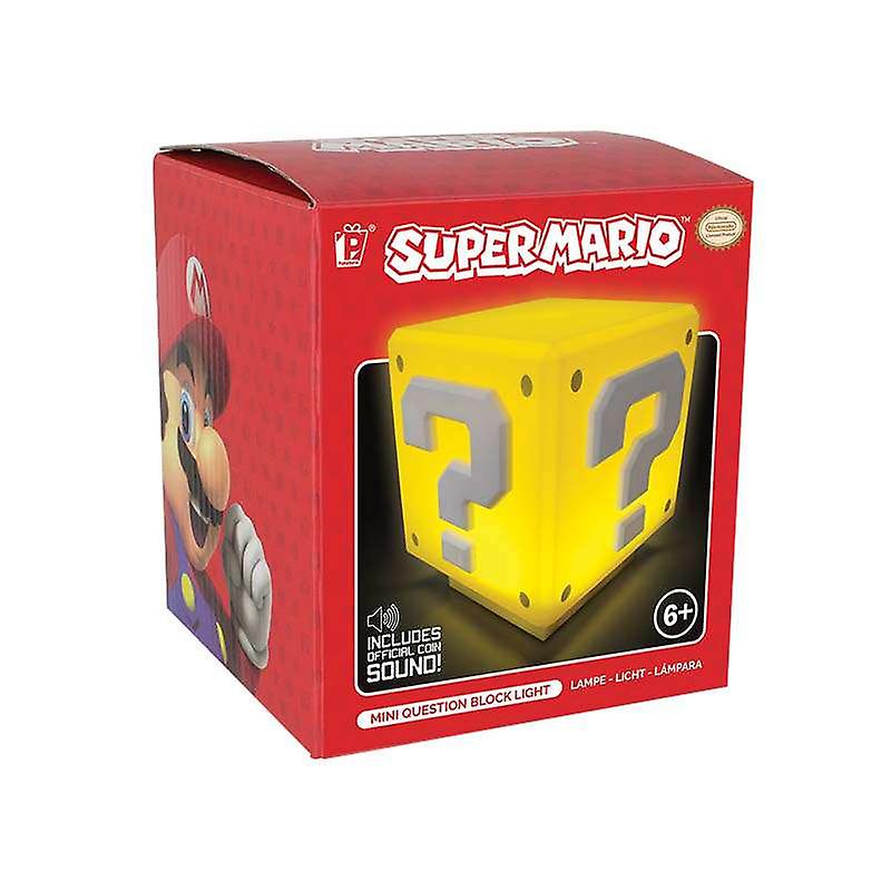 Super Mario Mini Question Mark Block Cozy Light Bulb with Sound