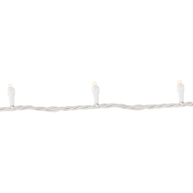 Northlight 100ct Led Wide Angle Christmas Lights Warm White 33 x27 White Wire