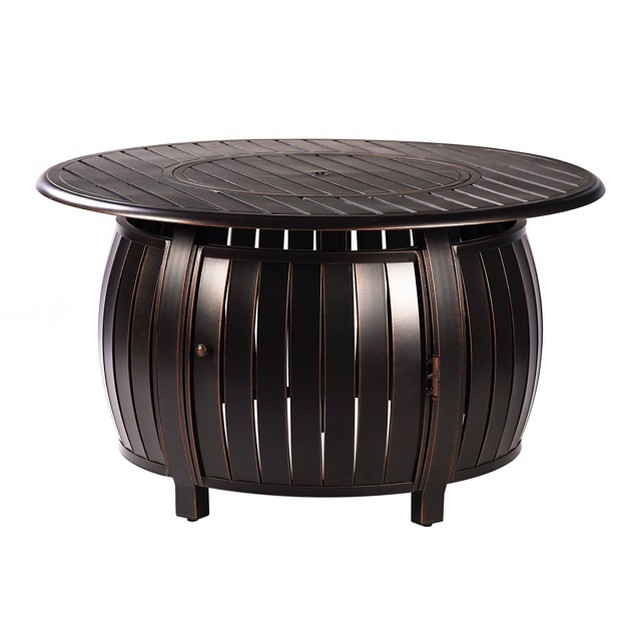 55000 Btus Round Outdoor Patio Dining Table Copper