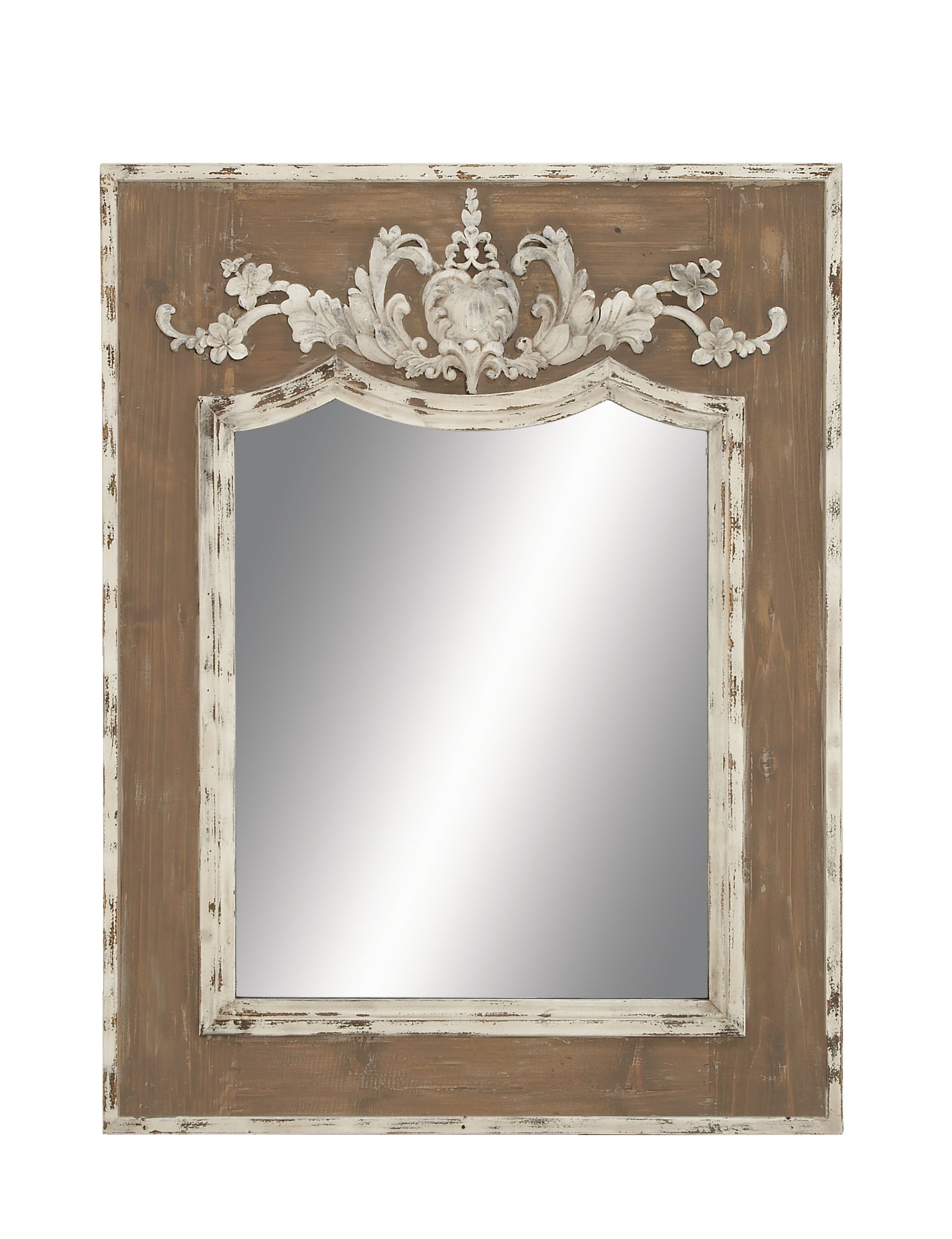 Brown Wood Rustic Console Mirror 43 quot x 33 quot x 2 quot