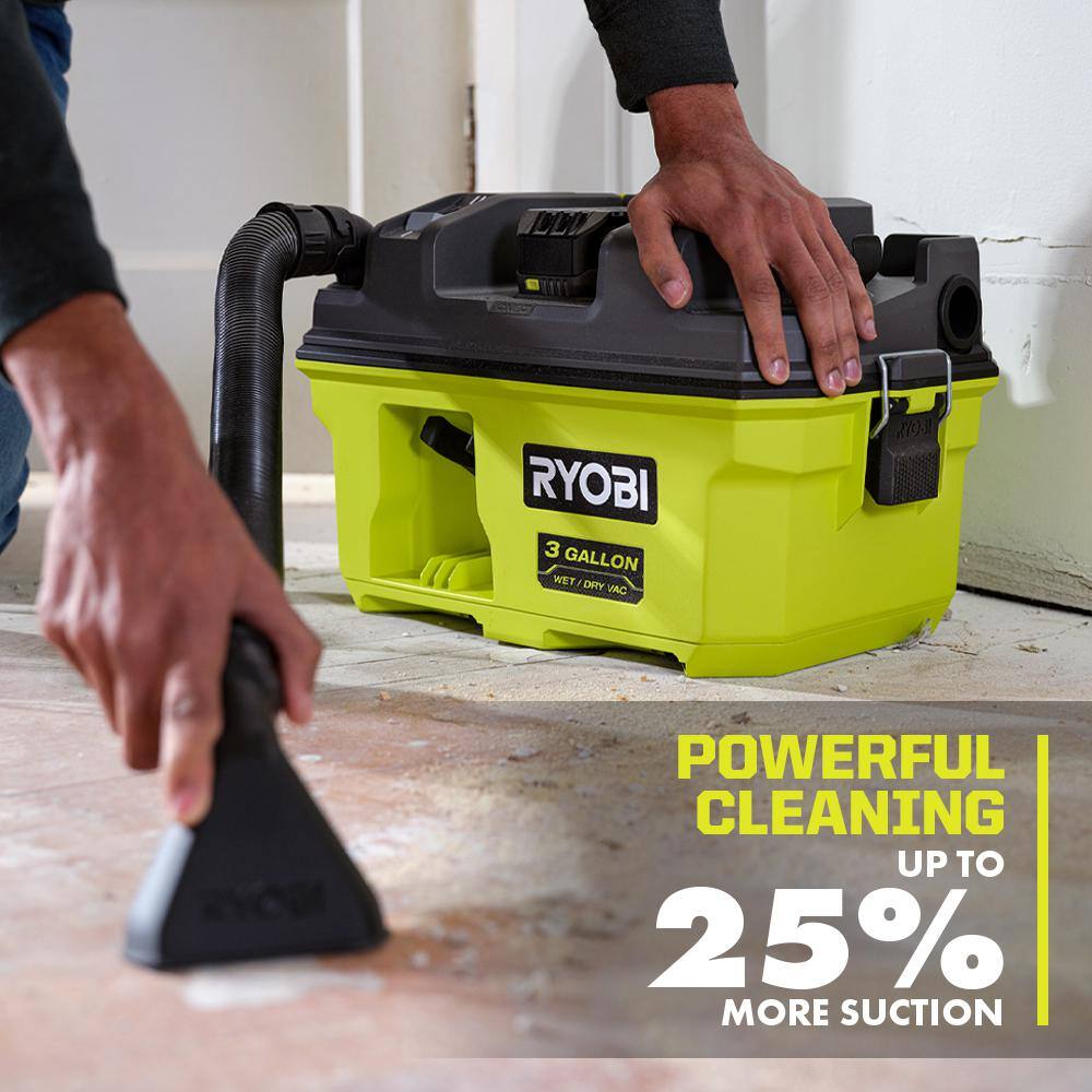 RYOBI ONE+ 18V LINK Cordless 3 Gal. WetDry Vacuum (Tool Only) PCL734B