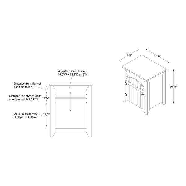 Furniture of America Harland Rustic Oak 20-inch 2-shelf Side Table (Set of 2)