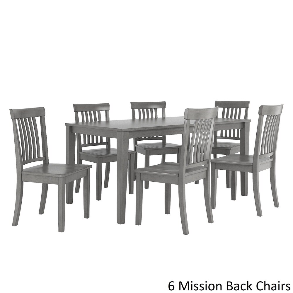 Wilmington II 60 Inch Rectangular Antique Grey Dining Set by iNSPIRE Q Classic