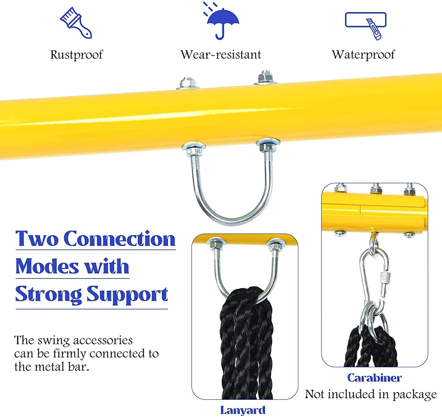 550lbs Metal Swing Stand Full Steel Swing Frame