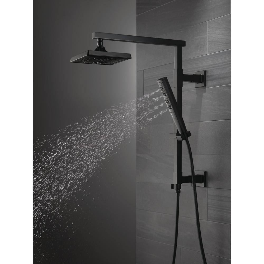 Delta Emerge 18 in. Angular Modern Column Shower Bar in Matte Black 58410-BL