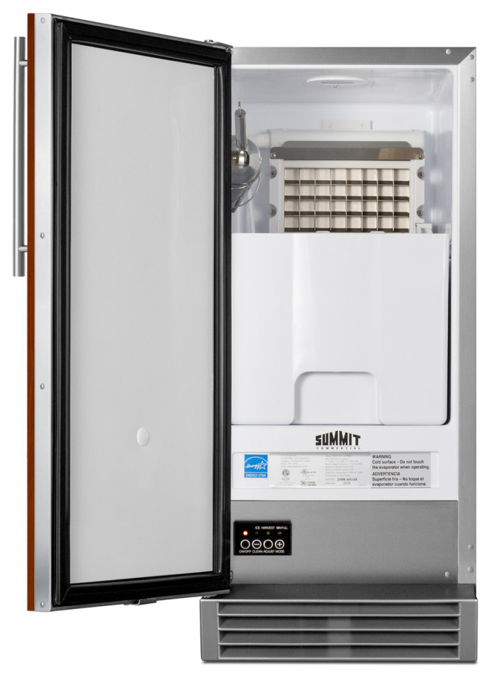 Summit BIM44GCSSADA 15 quotW 25 Lbs. Built In Commercial Ice Maker   Ice Makers   by Buildcom  Houzz