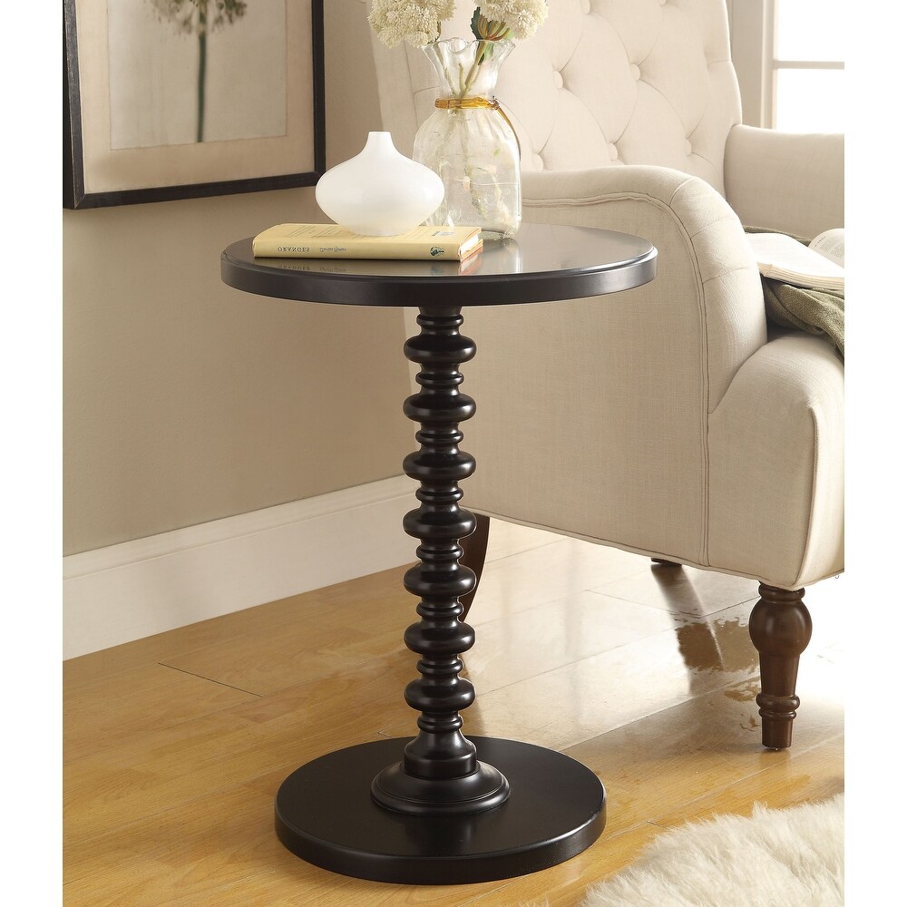 Salisa Round Wooden Side Table