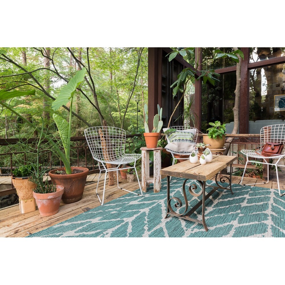 The Curated Nomad Claremont Chevron Pattern Indoor/ Outdoor Area Rug