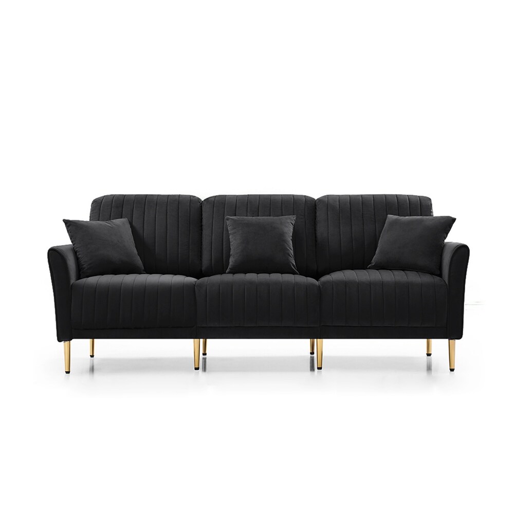 Mid Century Luxury Velvet 3 Piece Sofa Set