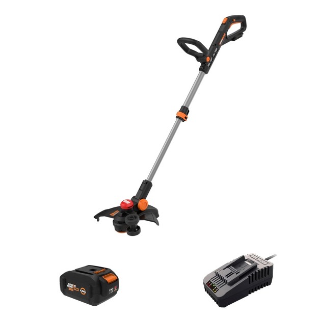 Worx Nitro Wg173 20v Brushless 13 Cordless String Trimmer battery amp Charger Included