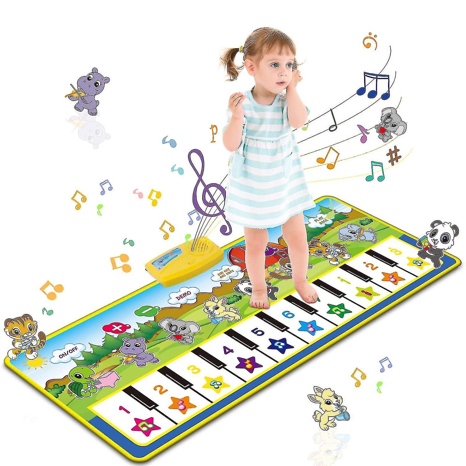 Kids Piano Mat， Music Mat Dance Mats Touch Play Mats Floor Keyboard Musical Carpet Mat Gift Toys