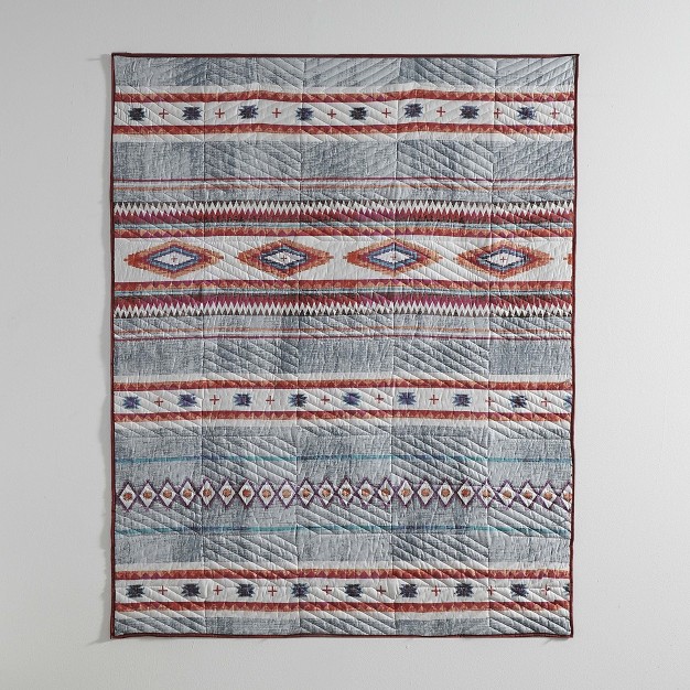 Greenland Home Kiva Western Boho Quilted Throw 50x60 inch