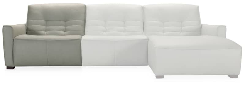 Hooker Furniture Living Room Reaux Power Recline Sofa With RAF Chaise With 2 Power Recliners