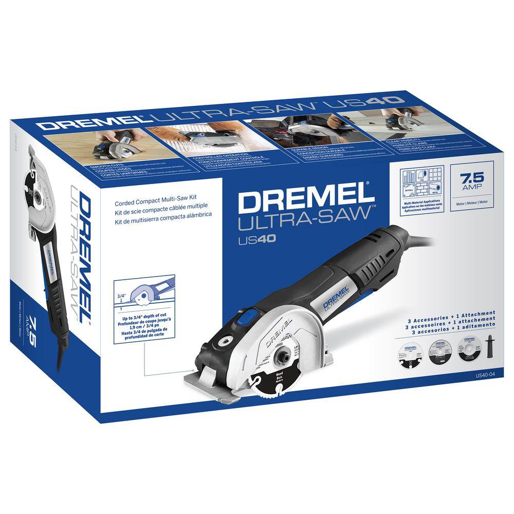 Dremel Ultra-Saw 7.5 Amp Corded Compact Saw Tool Kit with 3 Accessories US40-04