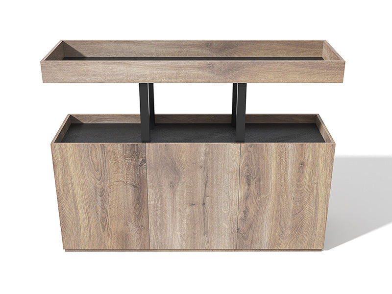 TRIBECA Credenza Cabinet 135cm - Warm Oak with Black