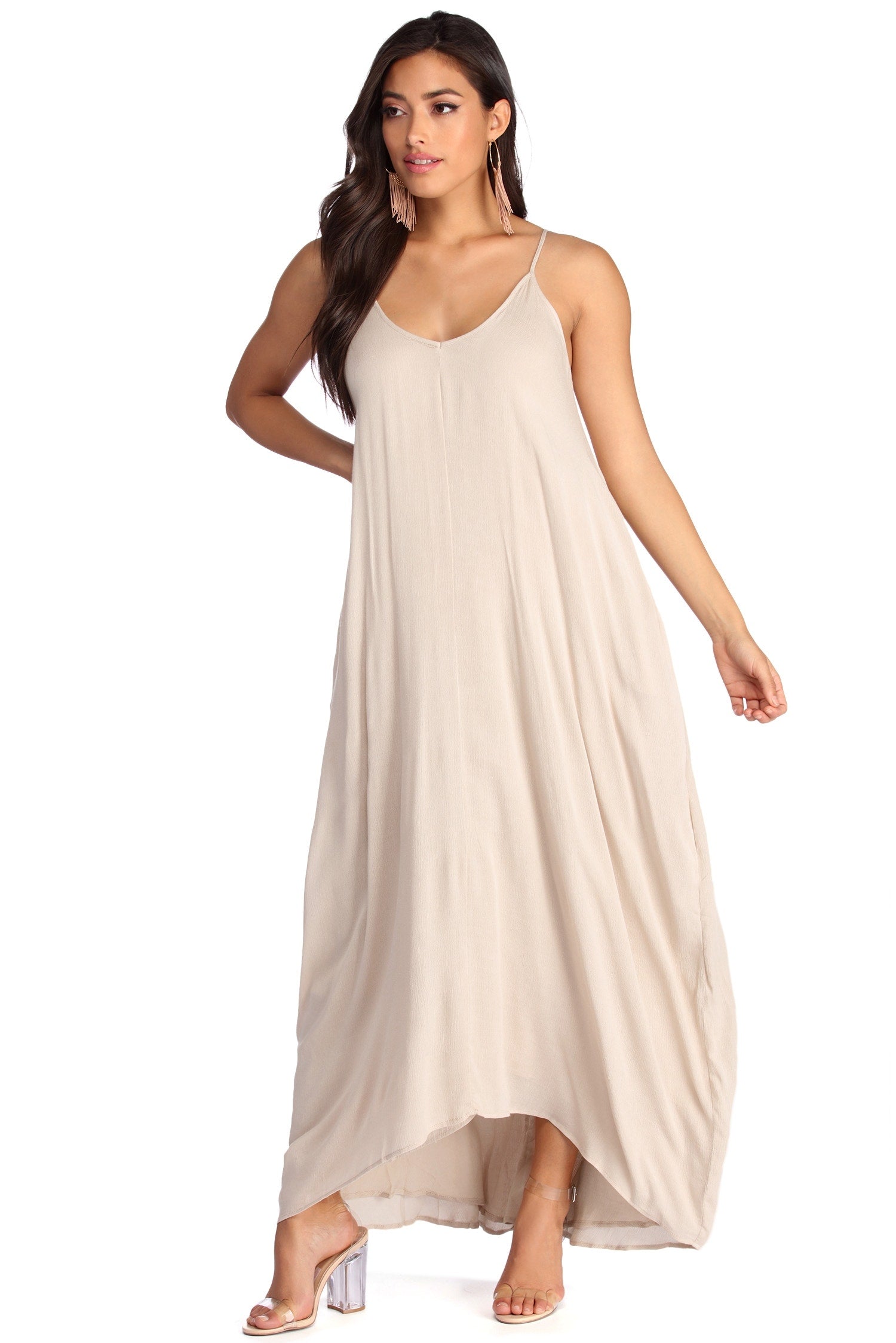 Casual Cutie Linen Maxi Dress