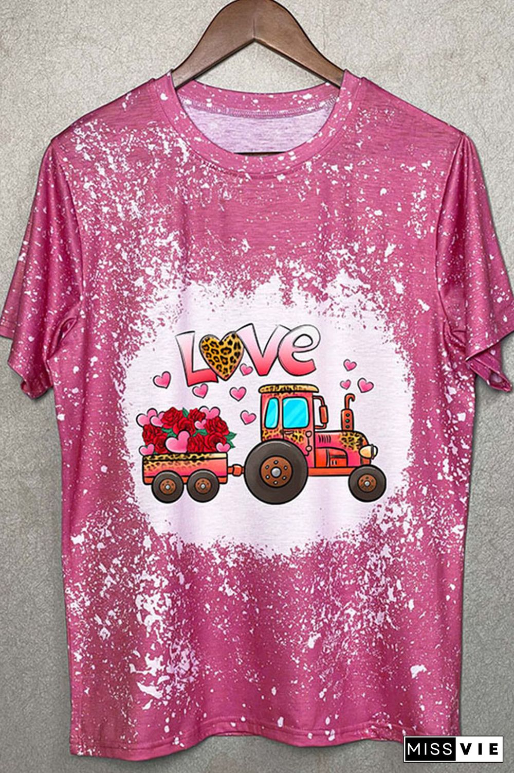 Valentines Day Bleached Graphic Tee Wholesale