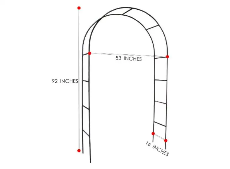 Garden supplies Outdoor   Wedding Metal Garden Arch with gate For Plants Climbing Hot Selling Arch