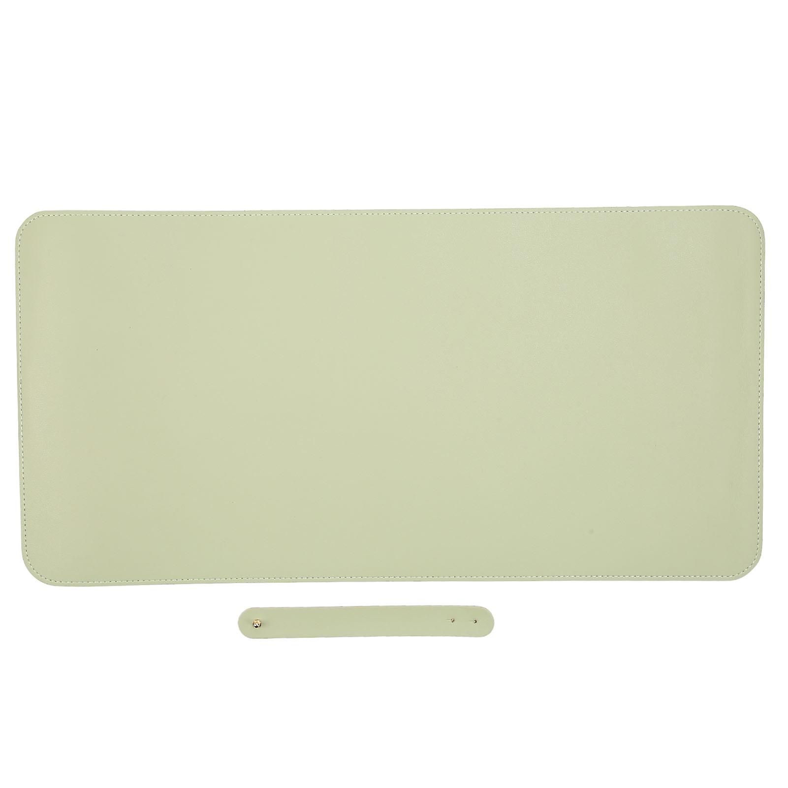 Multifunctional Table Mat Soft Cork Waterproof Oilproof Pu Writing Desk Mouse Pad(matcha Green )