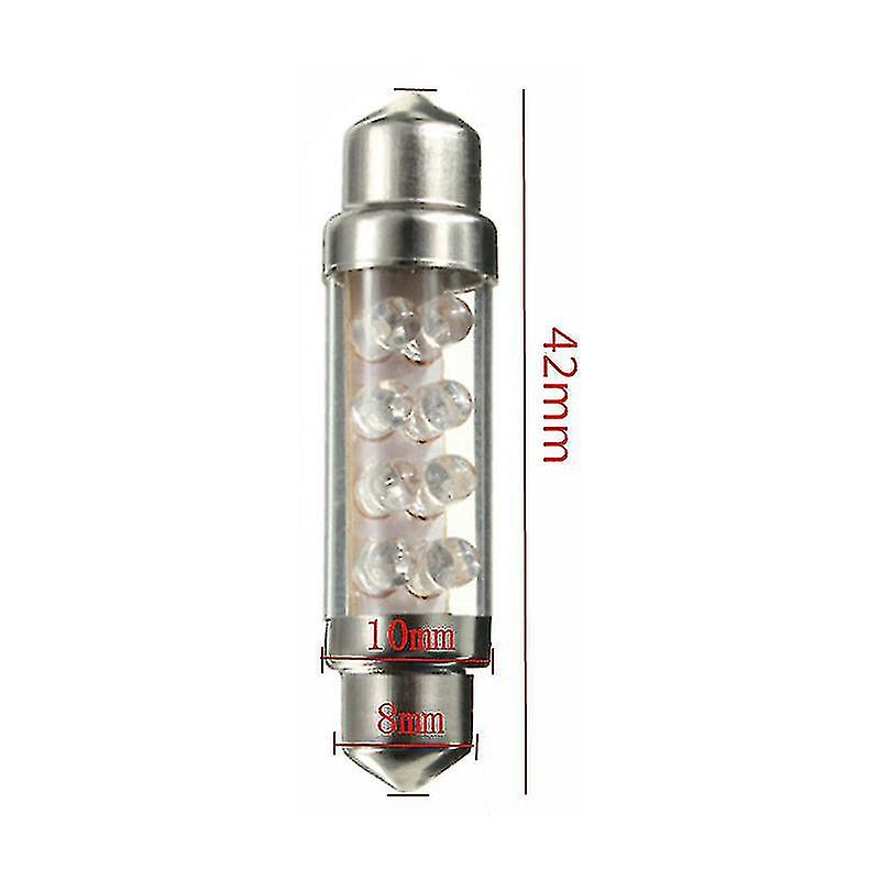 42mm Car Interior 8led Light Bulb Blue Festoon Dome Led Light Bulb Lamp Dc12v