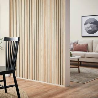 🎉Limited Time Offer🎉WALL!SUPPLY 0.79 in. x 20 in. x 46 in. Ultra-Light Linari Modern Natural Wall Paneling (4-Pack) 20430310