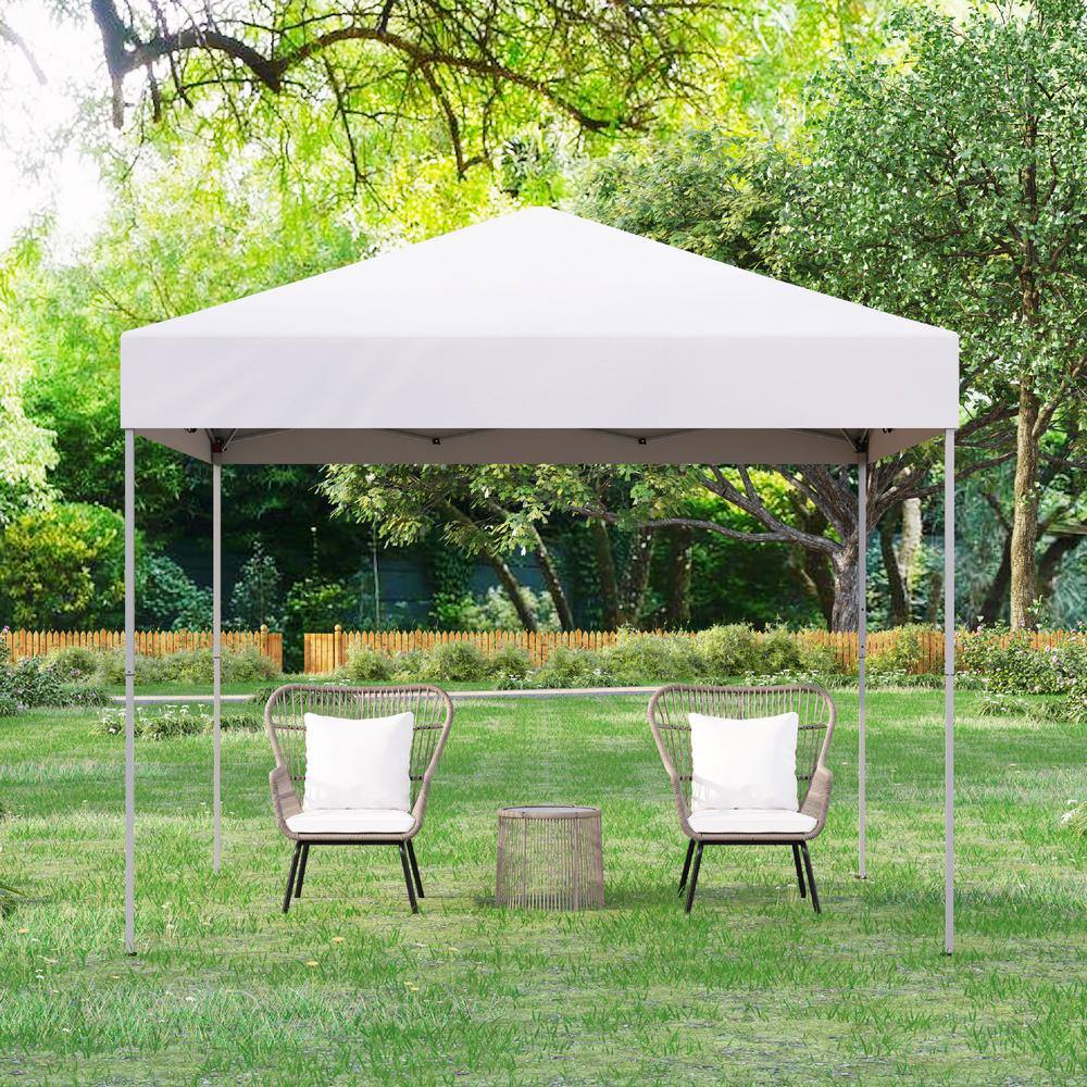 PHI VILLA 10 ft. x 10 ft. Pop Up Canopy White THD-E02GA0102-006-06WT