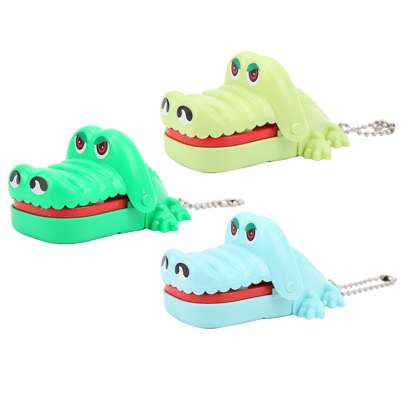 3pcs Children Cartoon Animal Teeth Toys Game Cute Biting Finger Toy Key Chain Setbiting Finger Teeth Toy